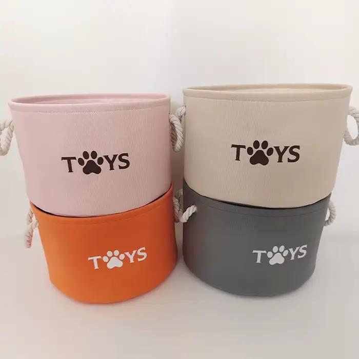 Panier rond pour jouets pour animaux de compagnie