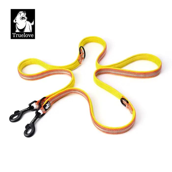 Truelove 7 en 1 multi-usages réglable chien plomb main libre laisse d'entraînement pour animaux de compagnie