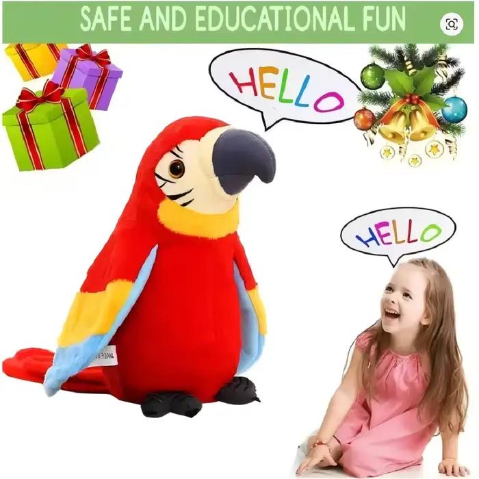 Jouet en peluche perroquet parlant