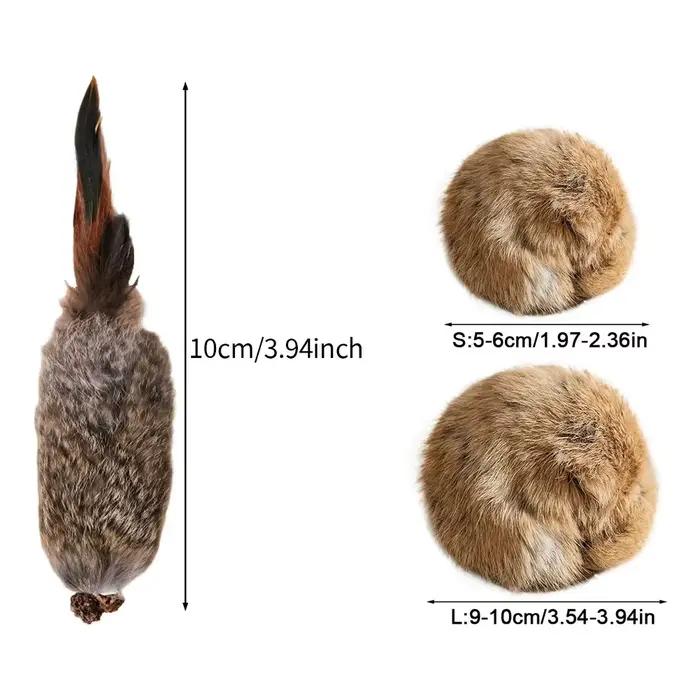 Jouets interactifs pour animaux de compagnie en fausse fourrure de lapin pour chats et chiens