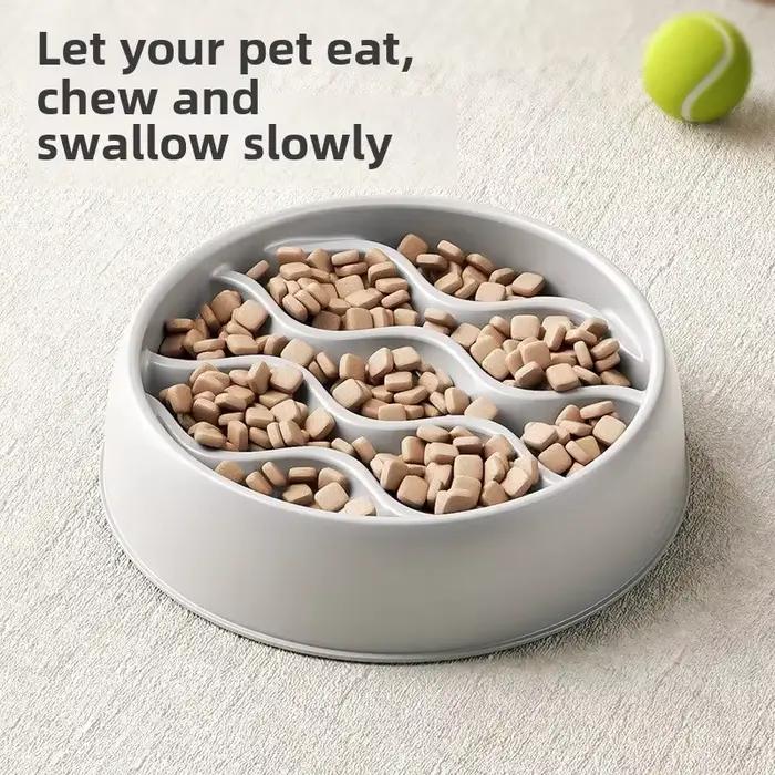 Bols à mangeoire lente Paw Print pour chiens