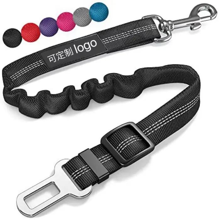 Ensemble de harnais de voiture rétractable pour chien avec ceinture de sécurité réglable