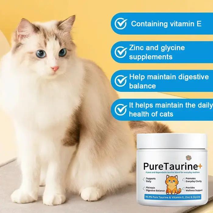 Complément alimentaire en poudre de taurine pour chats