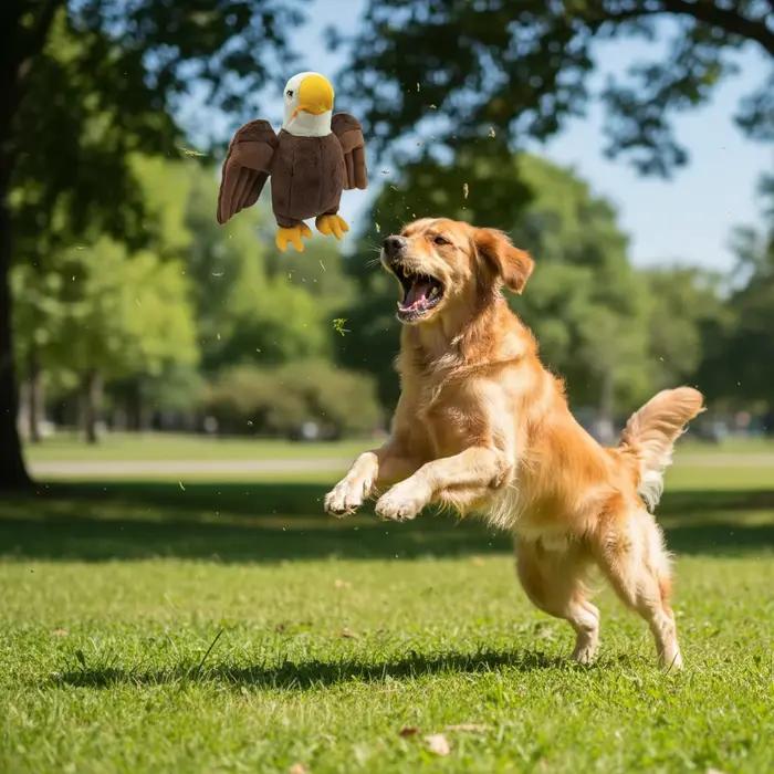 Jouet pour chien en peluche grand aigle chauve