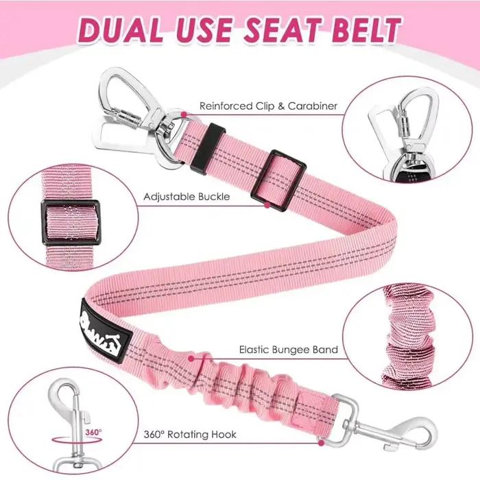 Ensemble de ceinture de sécurité pour harnais de voiture pour chien