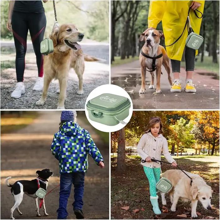 Ensemble de deux bols portables pour chien - Bol d'alimentation pliable pour animaux de compagnie pour une utilisation