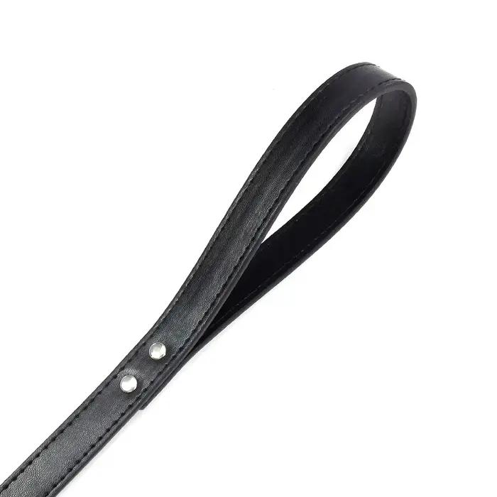Laisse pour chien en cuir de couleur unie