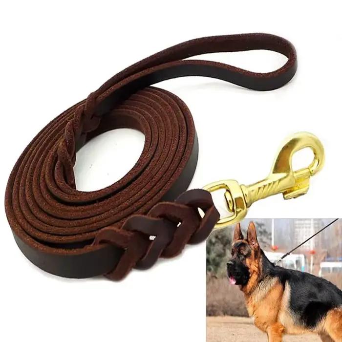 Laisse pour chien en cuir véritable