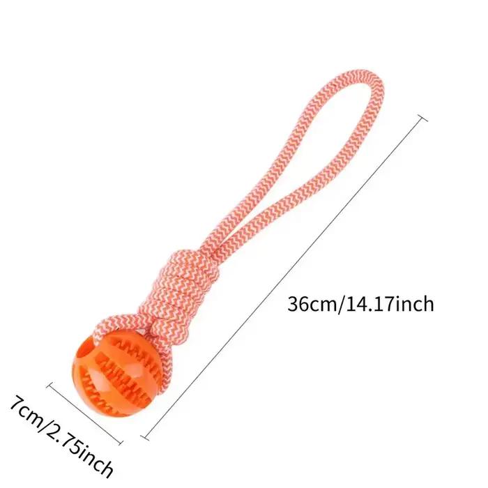 2 pièces de balles à friandises en corde pour chien | Conception portable