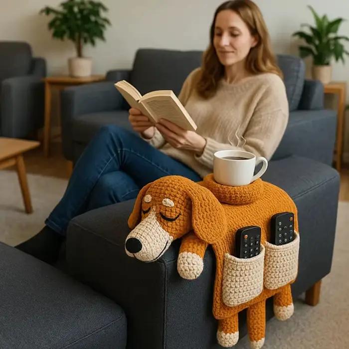 Sac de rangement pour canapé en crochet pour chien