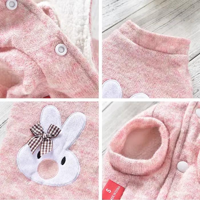 Manteau chaud avec fourrure pour animaux de compagnie