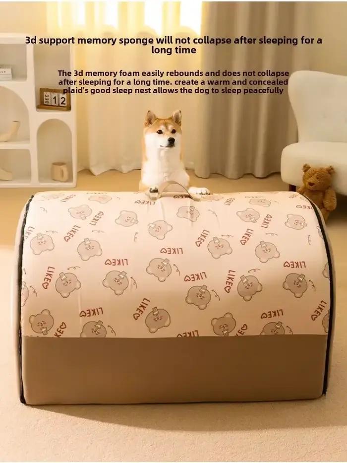 Chenil garde au chaud hiver Doghouse démonté lavé grande maison pour chien produits de couchage pour animaux de