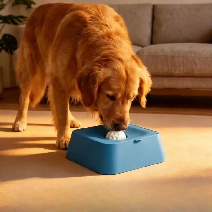 Bol carré anti-déversement pour animaux de compagnie