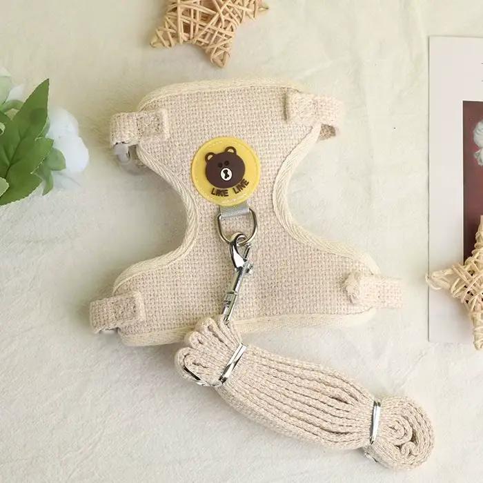 Laisse pour chat avec motif ours