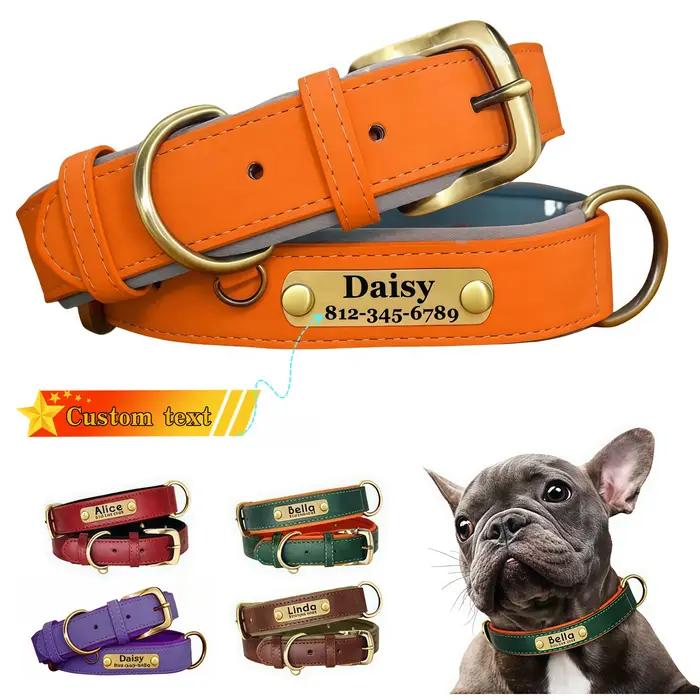 Colliers pour chiens en cuir personnalisables