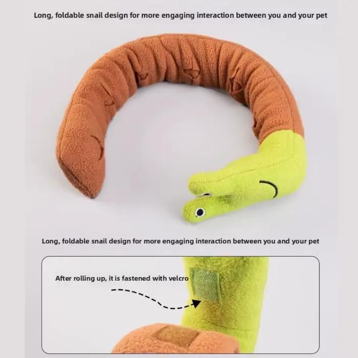 Nouveau chien en forme d'escargot nourriture cachette poupée doux amusant renifler Snack recherche tapis vert interactif