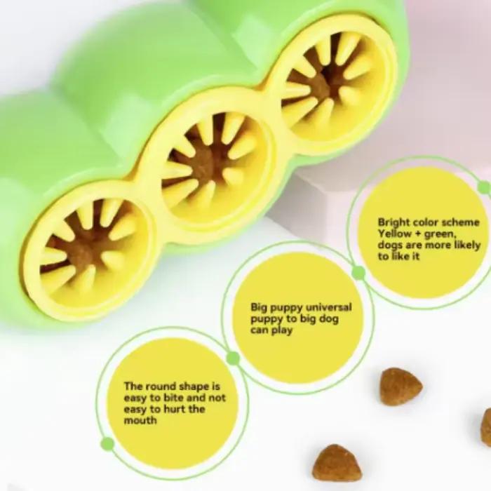 Jouet distributeur de friandises pour chien en forme de pois