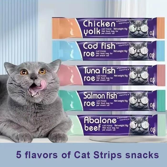 Snacks pour animaux de compagnie bandes pour chat jeune