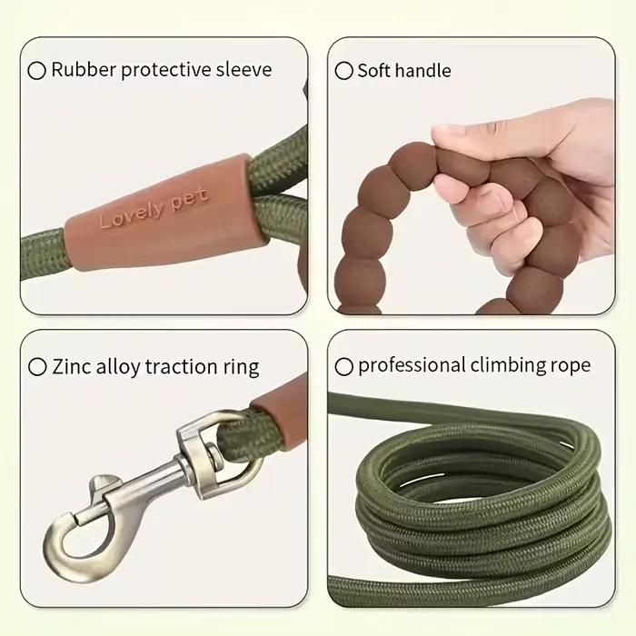 Laisse ronde pour chien • Corde robuste et durable pour petits et moyens chiens