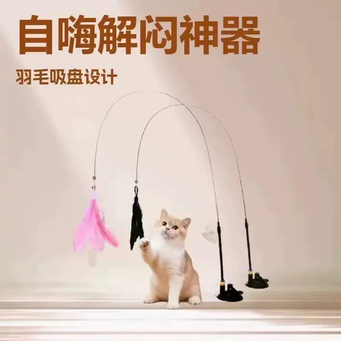 Jouet interactif pour chat : Canne de pêche interactive pour chatons