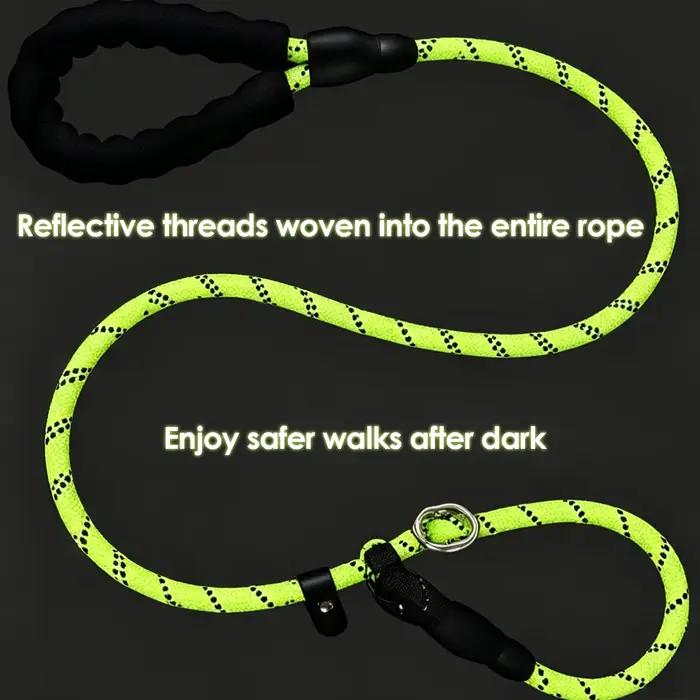 Laisse de dressage pour chien en corde tressée robuste de 1