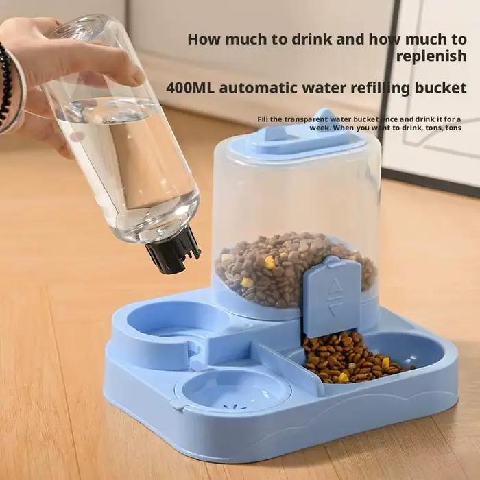 Distributeur automatique d'eau et de nourriture pour chiens et chats