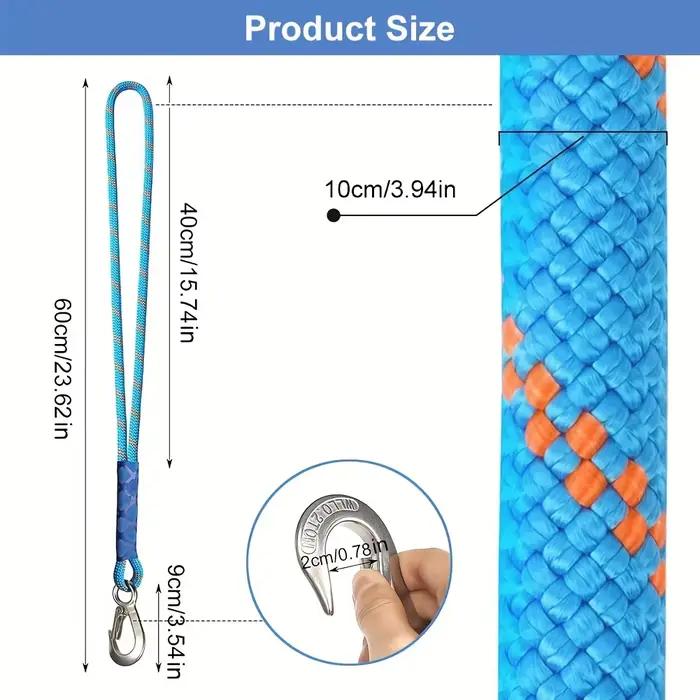 Écharpe en nylon robuste avec crochet en métal – Résistant à l'usure – Convient aux hamacs d'extérieur