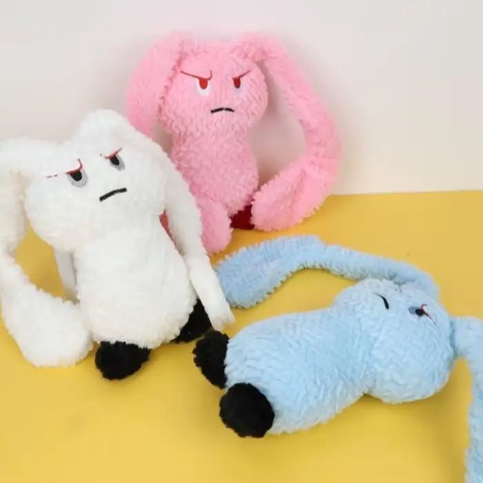 Jouet en peluche pour chien en forme de lapins mignons à longues oreilles