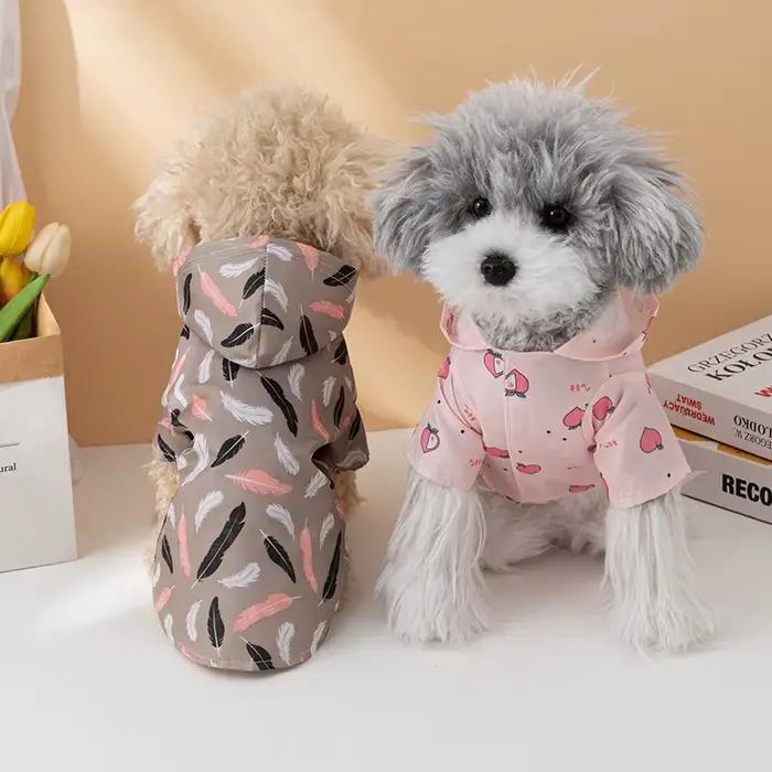 Manteau de Pluie pour Chien Tendance Été Manches Courtes Vêtements Imperméables pour Chiots