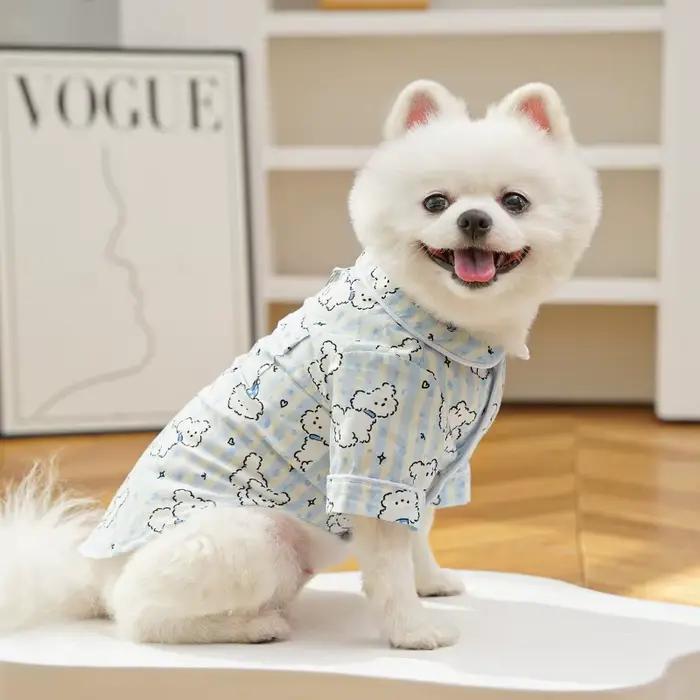 Chemise pour chien, vêtements de couple pour animaux de compagnie printemps-automne
