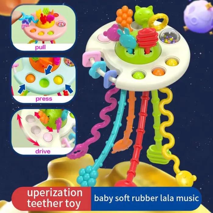 Jouets à tirer en silicone pour le développement des activités