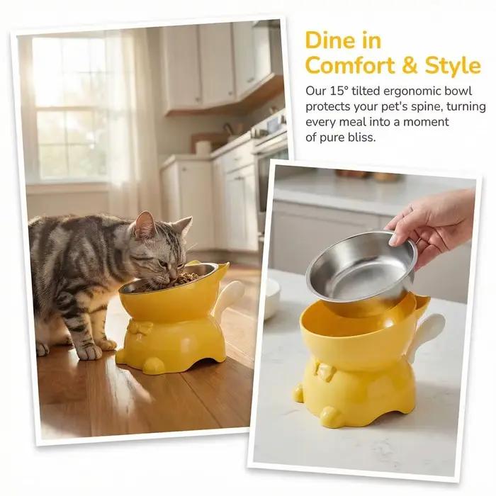 Bol pour chat créatif incliné