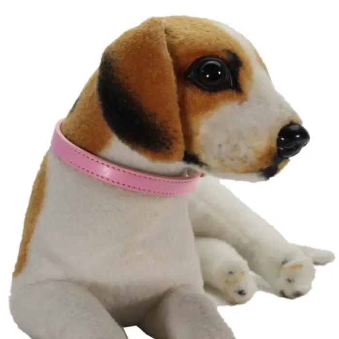 Collier coloré réglable en cuir PU pour animaux de compagnie