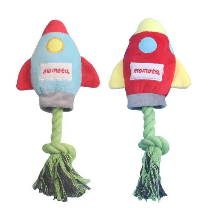 Jouet pour chien en peluche en forme de fusée