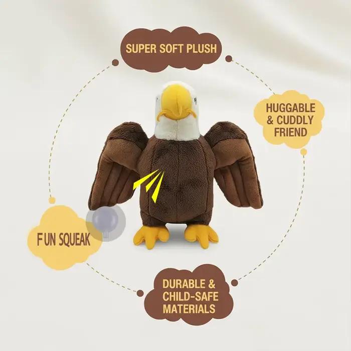 Jouet pour chien en peluche grand aigle chauve