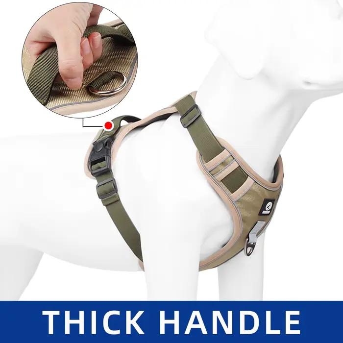 Harnais pour chien collier pour animaux de compagnie Labrador armée réfléchissant réglable