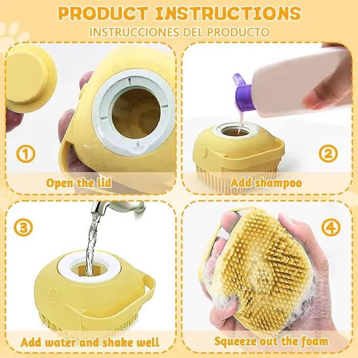 Brosse de bain en Silicone pour chien