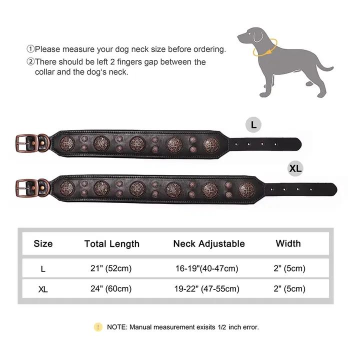 Collier pour chien en cuir véritable