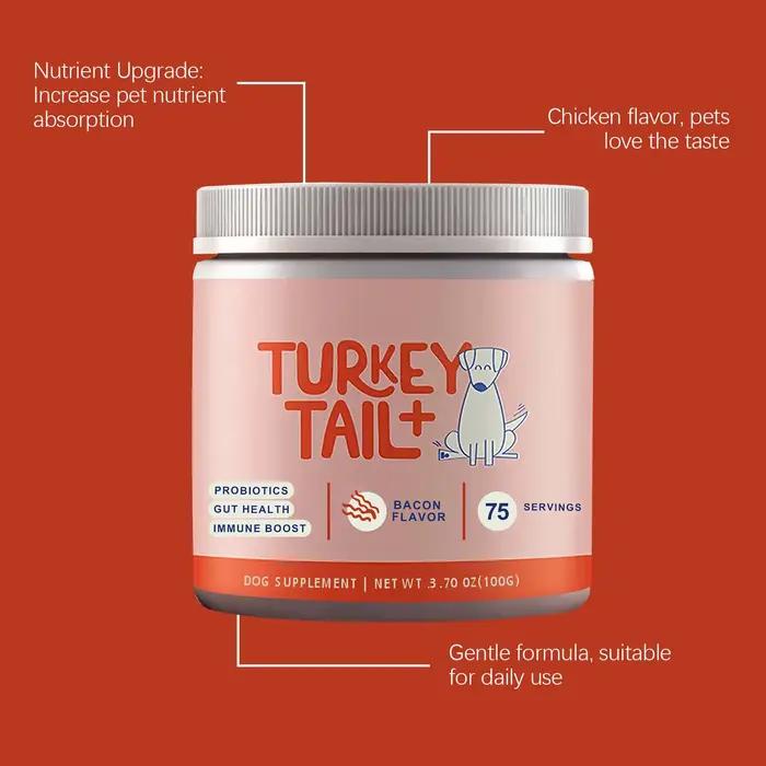 Poudre Probiotique Canine Soutien Santé Intestinale Amélioration du Bien-être Digestif Renforce la Défense Corporelle Améliore la Vitalité de l'Animal de Compagnie Soin Quotidien 100g