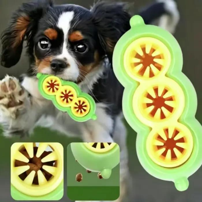 Jouet distributeur de friandises pour chien en forme de pois