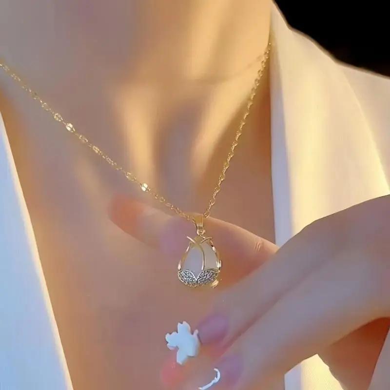 Collier doré de style floral, luxueux et classique, pour tous les jours et les fêtes, chaîne de clav