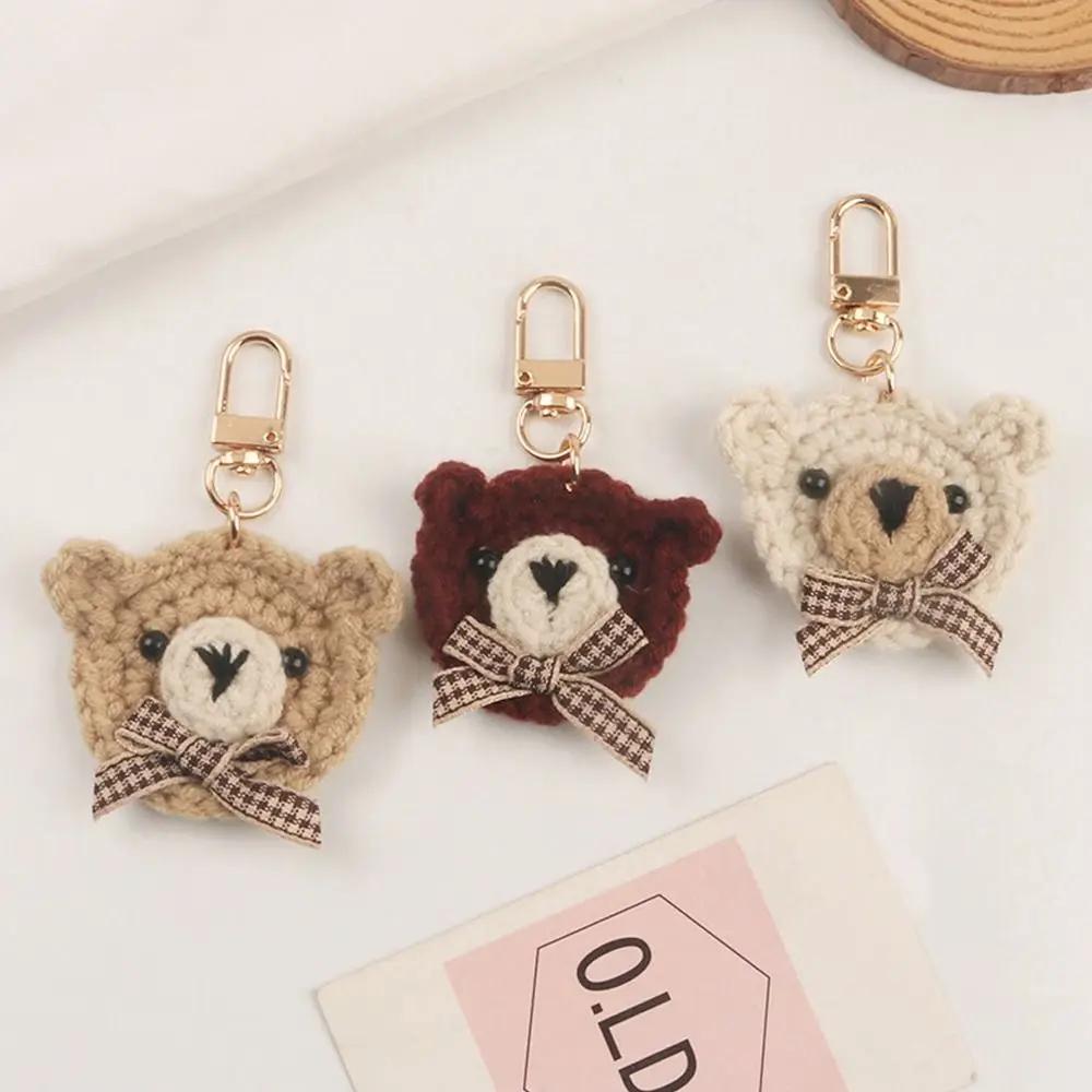 Tricot laine voiture accessoire dessin animé nœud papillon fille cadeau filles porte-clés cartable pendentif Style coréen porte-clés sac pendentif