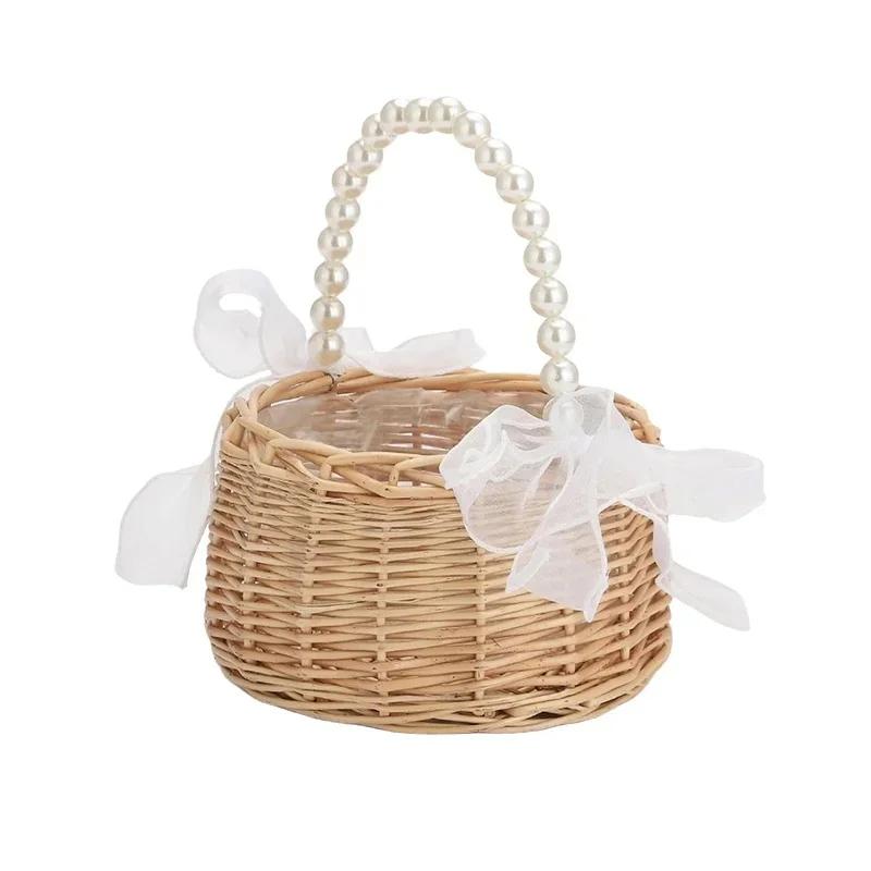Panier de fleurs en bois pour mariage, Design Simple, léger et à la mode pour le rangement et la décoration de bouquets