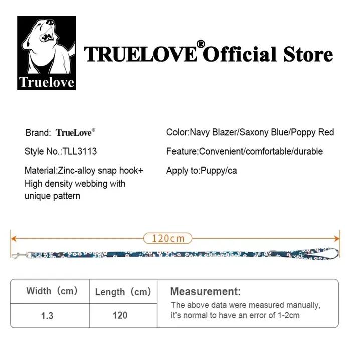 Laisse florale pour animaux de compagnie Truelove qualité supérieure modèles durables et élégants à