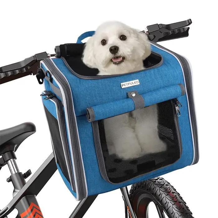 Mir de vélo pour chien ou chat, sac à dos extensible et souple pour animal de compagnie avec 4 porte