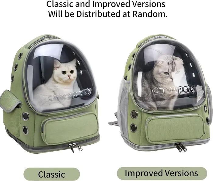 Sac à dos de transport pour animaux de compagnie pliant Transparent, fourre-tout de voyage pour chat