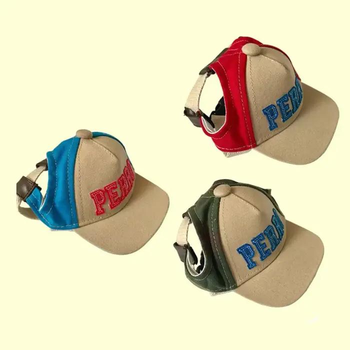 Casquettes pour animaux de compagnie petit chiot Sport lettre casquette pour chiens Baseball visière