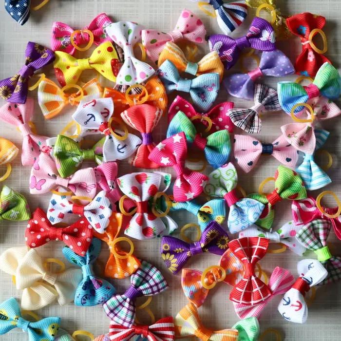 Nœuds de toilettage pour chiens, 10/20 pièces, mélange de couleurs, accessoires pour petits chiens,