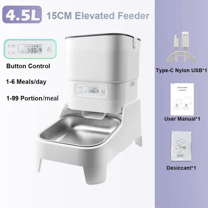 Distributeur automatique de nourriture pour chats et chiens, modèle Furpipi 4.5L, distributeur intel