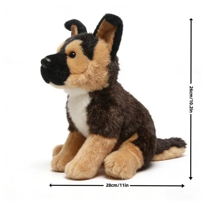 Peluche réaliste Berger Allemand, modèle GSD, grande taille, douce, pour cadeau ou décoration intéri